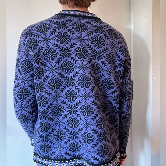 L.L. Bean Women's Black and Purple Cardigan - Picture 5 of 5